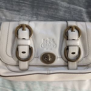 Coach White Wristlet